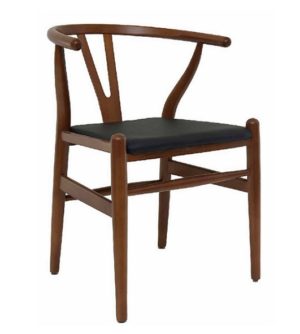Wishbone Chair Hans Wegner Replica - Leather Cushion